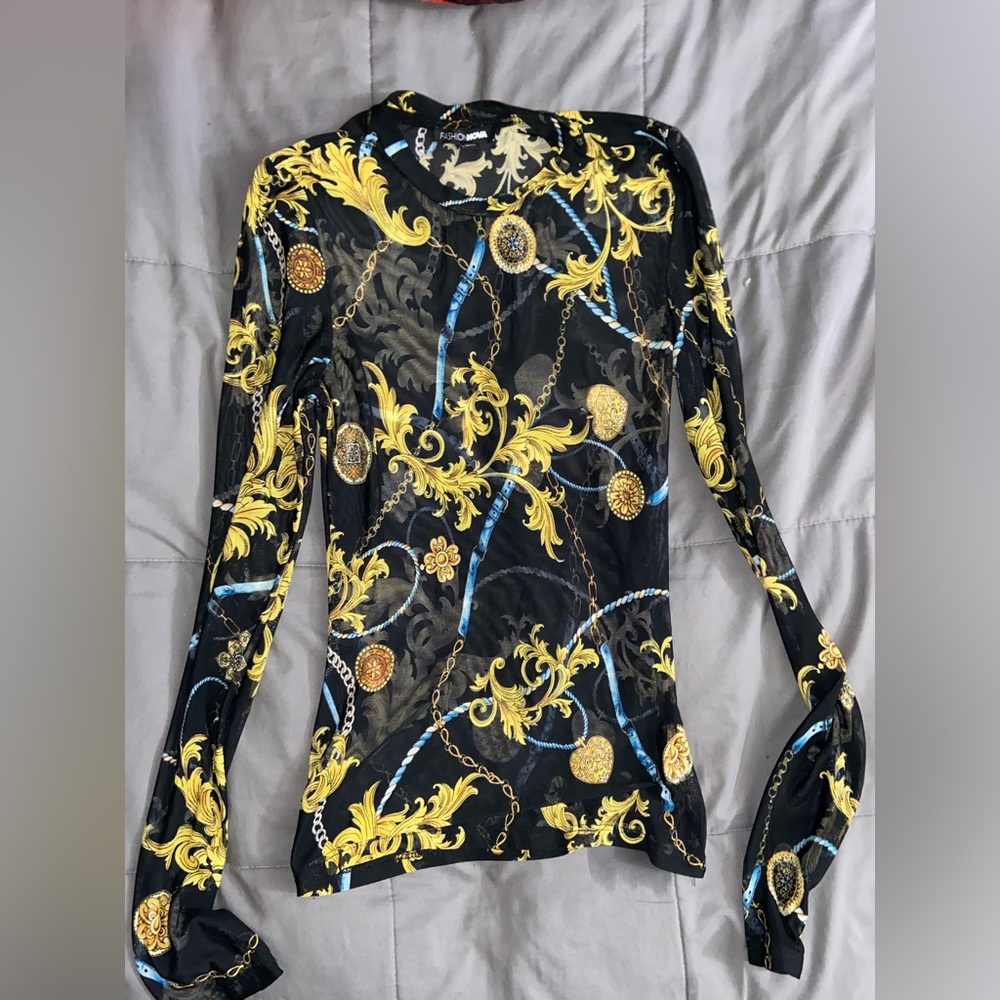 COPY - Women Gold Chains Seethrough Shirt